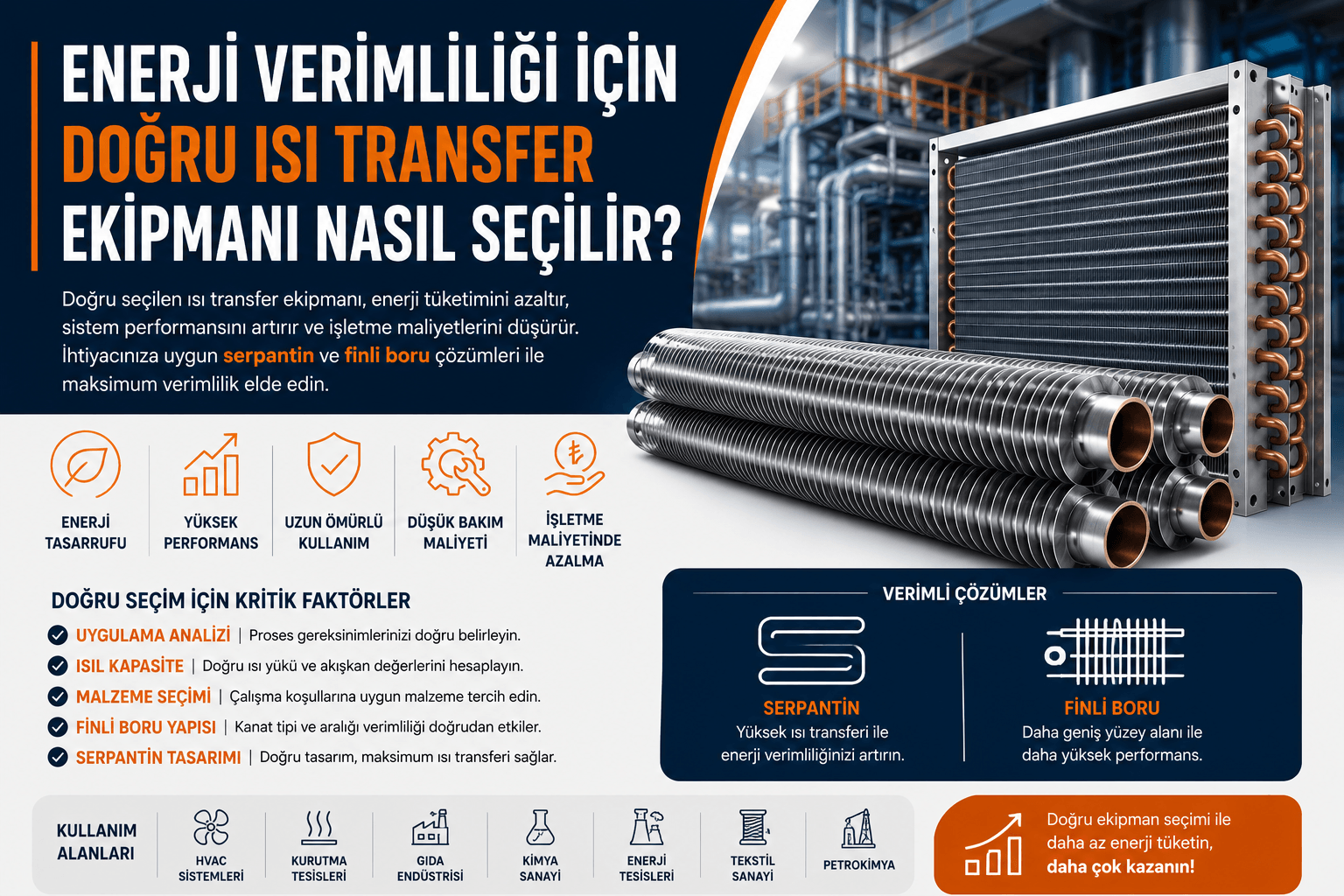 Enerji Verimliliği İçin Doğru Isı Transfer Ekipmanı Nasıl Seçilir?
