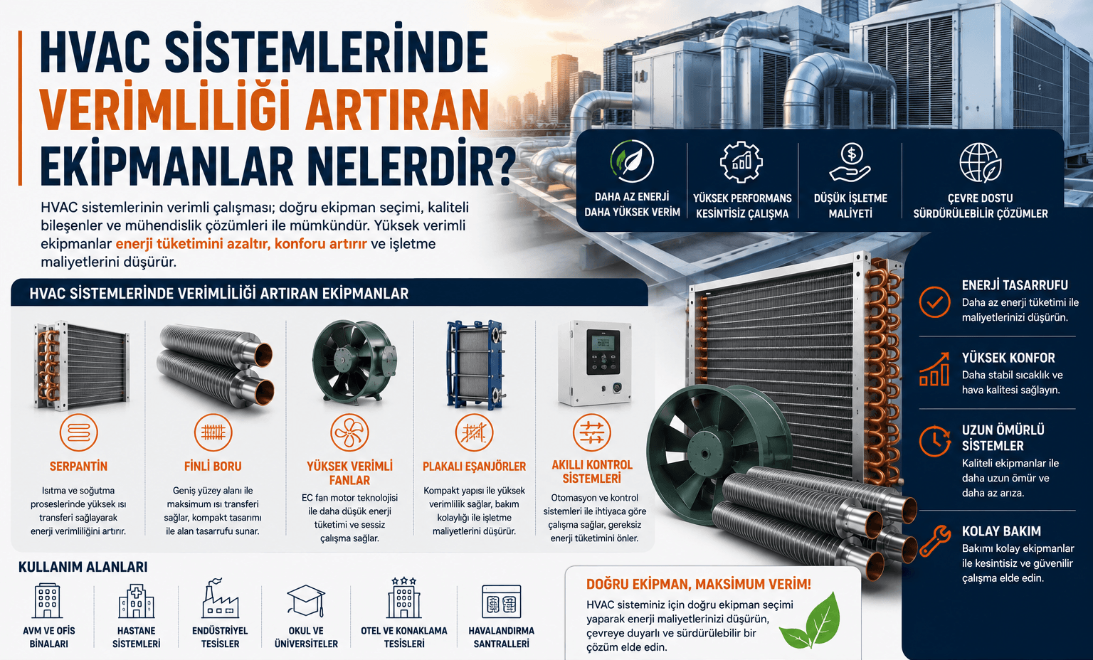 HVAC Sistemlerinde Verimliliği Artıran Ekipmanlar Nelerdir?